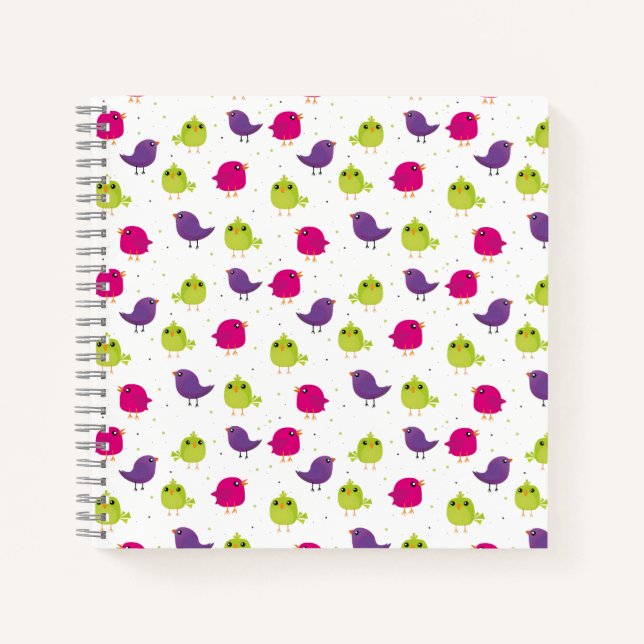 Cuaderno Aves alegres y coloridas (Anverso)