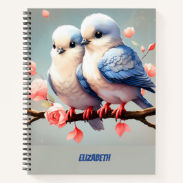 Cuaderno Aves Azules Adorables, Aves Azules, Aves Amores