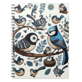 Cuaderno Aves Azules Quirky