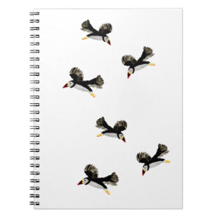 Cuaderno Aves costeras Flying Puffins