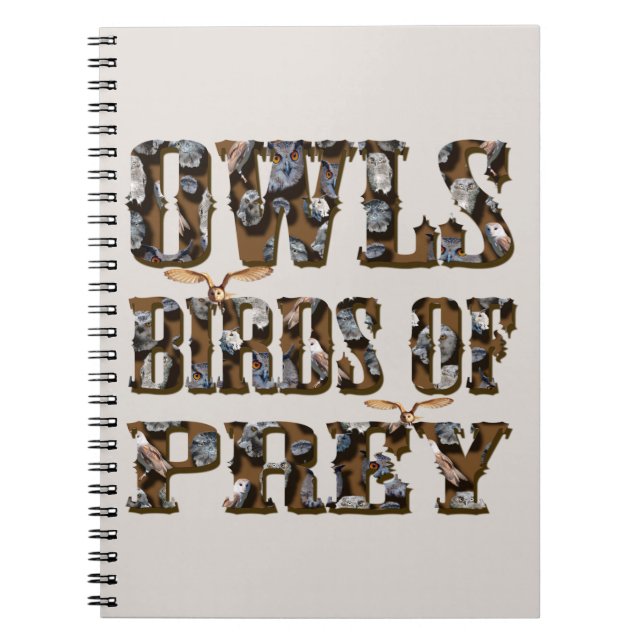 Cuaderno Aves De Búho De Prey, (Frente)