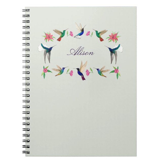 Cuaderno Aves de corral tropicales personalizados (Frente)