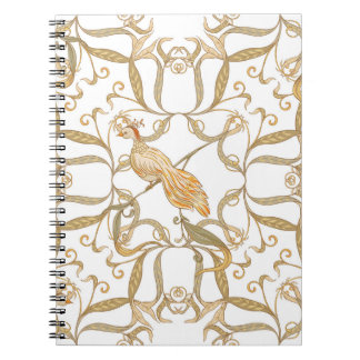 Cuaderno Aves de flores de Art Nouveau
