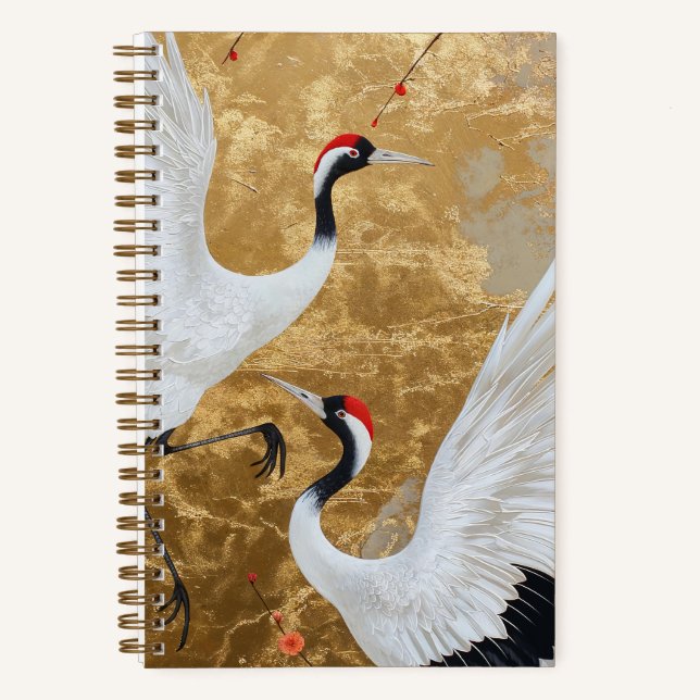Cuaderno Aves de grúa japonesas (Anverso)