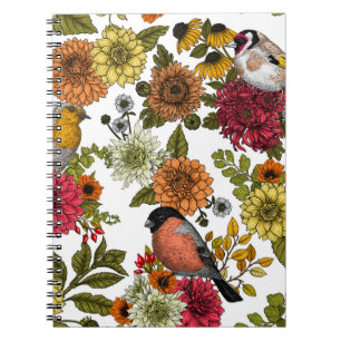 Cuaderno Aves de jardín y flores 1
