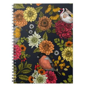 Cuaderno Aves de jardín y flores 2