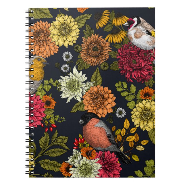 Cuaderno Aves de jardín y flores 2 (Frente)