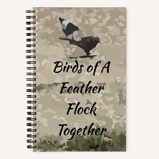 Cuaderno Aves de un bloc de notas de pluma (Anverso)