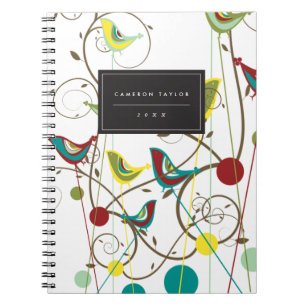 Cuaderno Aves de verano extravagantes mueven vides de natur