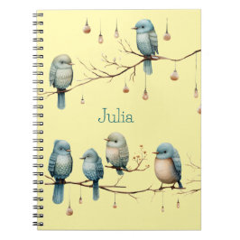Cuaderno Aves extravagantes en ramas Elegancia intemporal