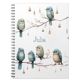 Cuaderno Aves extravagantes en ramas Elegancia intemporal