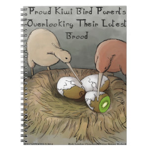 Cuaderno Aves graciosas De Kiwi Que Cuidan Su Fruta