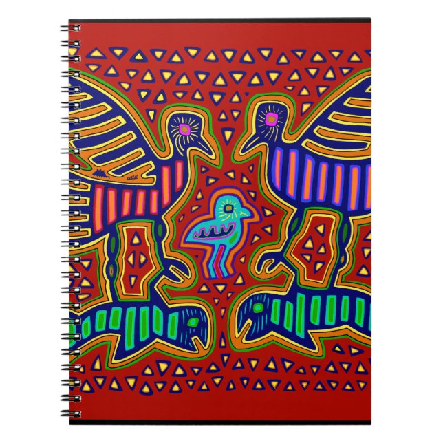 Cuaderno Aves Kuna Indias con Pescado (Frente)