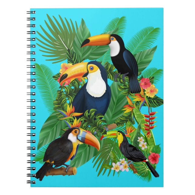 Cuaderno aves, loros (Frente)