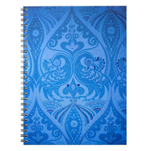 Cuaderno Aves pavos reales orientales azules