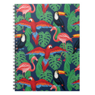 Cuaderno Aves Tropicales En Colores Brillantes