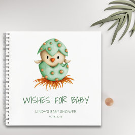 Cuaderno Aves verdes aborrecen los deseos de Baby Shower pa