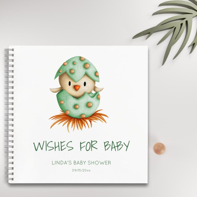 Cuaderno Aves verdes aborrecen los deseos de Baby Shower pa (Subido por el creador)