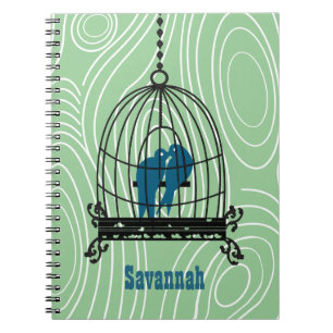 Cuaderno Aves Vintage Swirl Grain