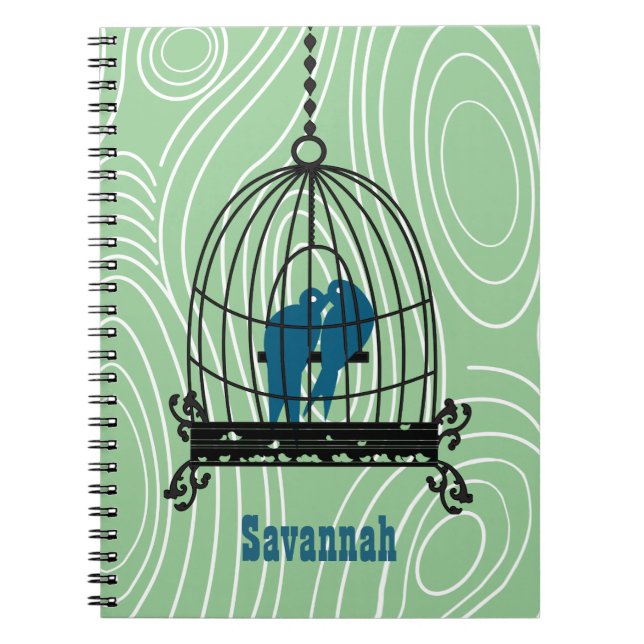 Cuaderno Aves Vintage Swirl Grain (Frente)