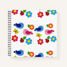 Aves y flores en primavera