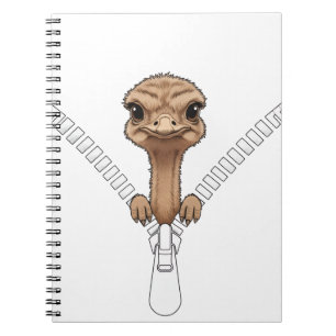 Cuaderno Avestruz Divertida Espiando 