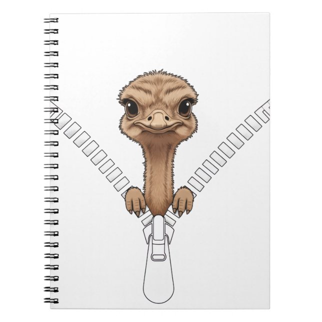 Cuaderno Avestruz Divertida Espiando  (Frente)