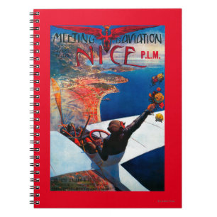Cuaderno Aviación de D de la reunión en Niza, poster de