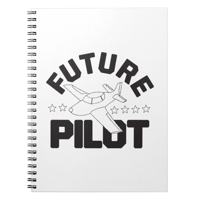 Cuaderno Aviación para niños que vuelan pilotos de alto fut (Frente)