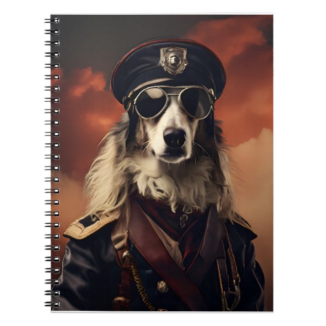 Cuaderno Aviador de la época de la guerra mundial de Borzoi (Frente)