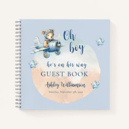 Cuaderno Aviador de oseos de Teddy Oh Boy Baby Shower