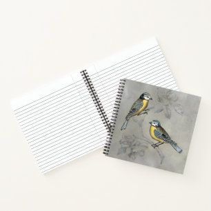 Cuaderno Aviario silencioso   Pareja de aves