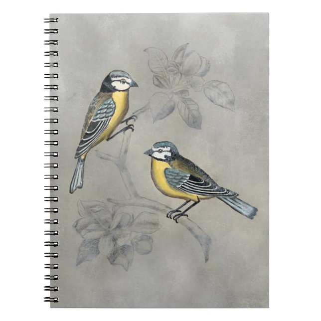 Cuaderno Aviario silencioso | Pareja de aves (Frente)