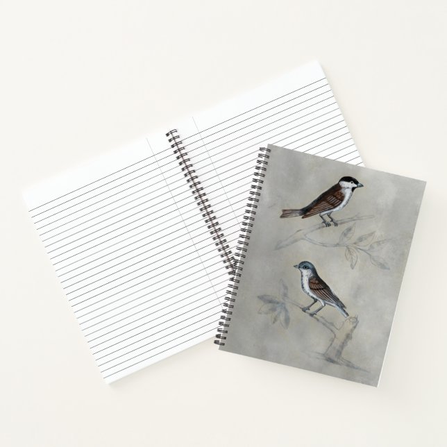 Cuaderno Aviario silencioso | Un Par De Aves (Interior)