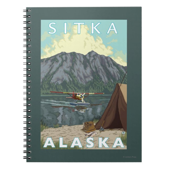 Cuaderno Avión Bush y pesca - Sitka, Alaska (Frente)