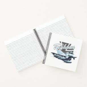 Cuaderno avión de combate personalizado