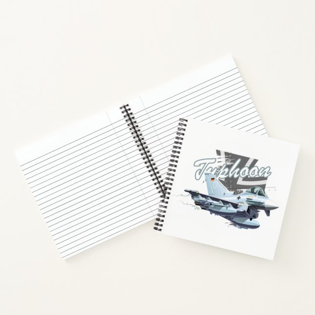 Cuaderno avión de combate personalizado (Interior)