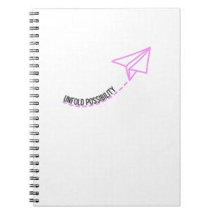 Cuaderno Avión de papel en portátil con espiral de vuelo