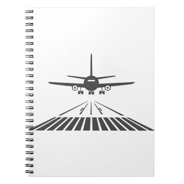 Cuaderno Avión despegando del Ilustracion Runway (Frente)