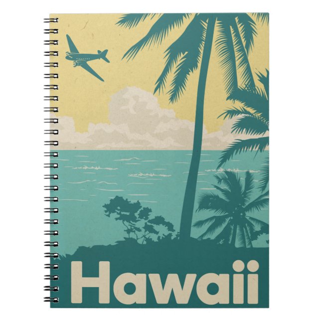 Cuaderno Avión portátil Vintage Honolulu (Frente)