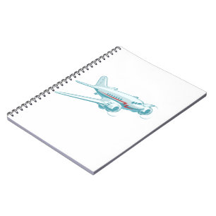 Cuaderno avión retro personalizado