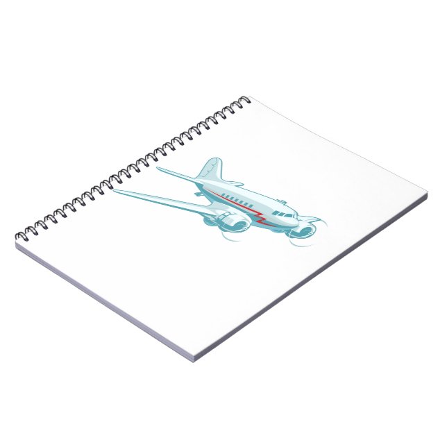 Cuaderno avión retro personalizado (Lado Izquierdo)