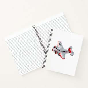 Cuaderno avión retro personalizado