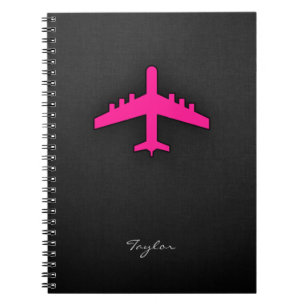 Cuaderno Avión rosa caliente