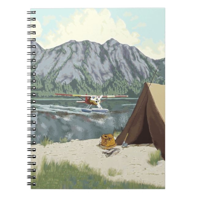 Cuaderno Avión Y Viajes De Pesca De Alaska Bush (Frente)