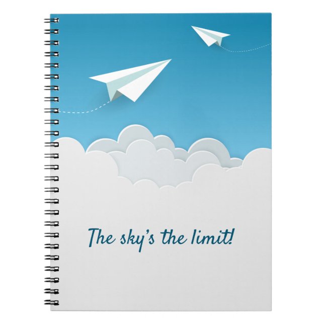 Cuaderno Aviones de papel sobre las nubes (Frente)