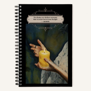 Cuaderno Aviso Aristóteles Wisdom Cita Black Journal