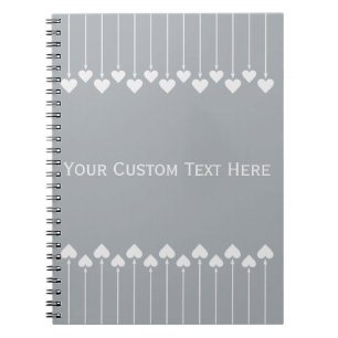 Cuaderno Aviso de Valentine Heart personalizado