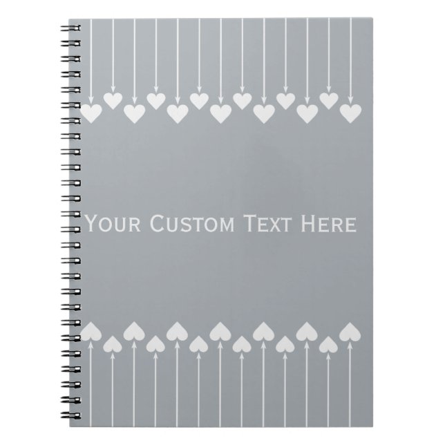 Cuaderno Aviso de Valentine Heart personalizado (Frente)