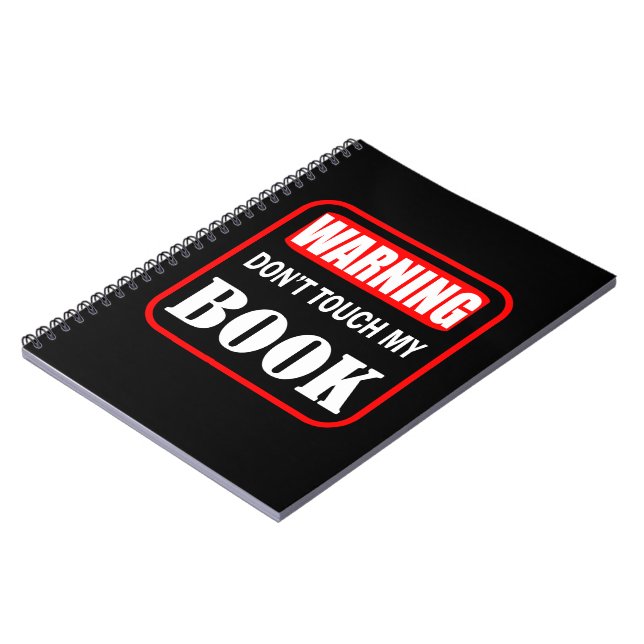 Cuaderno Aviso no toque mi libro (Lado Izquierdo)